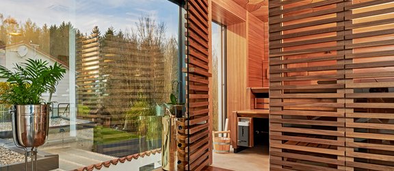 AURA sauna with exterior design by Matteo Thun
